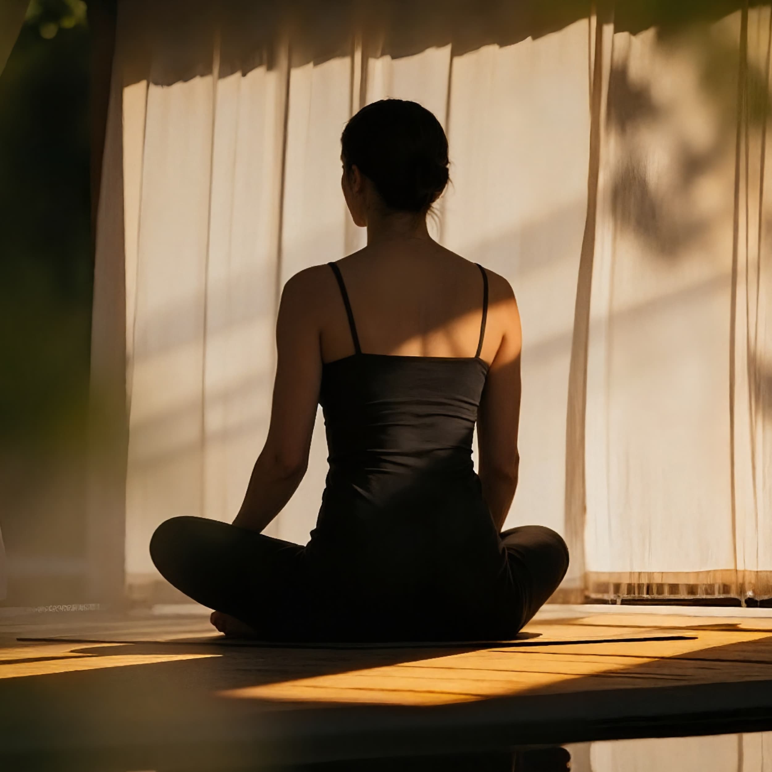 A person meditating